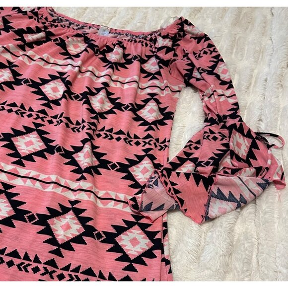 Women's TEE FOR THE SOUL Brand Shift Dress Geometric Print Poly Blend Size M - Picture 12 of 16